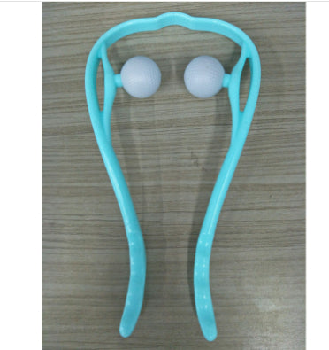 6-Roller Cervical Neck Massager: Ergonomic Swan Design w/ Natural Jade Scraping Tool | Pain Relief for Office Workers