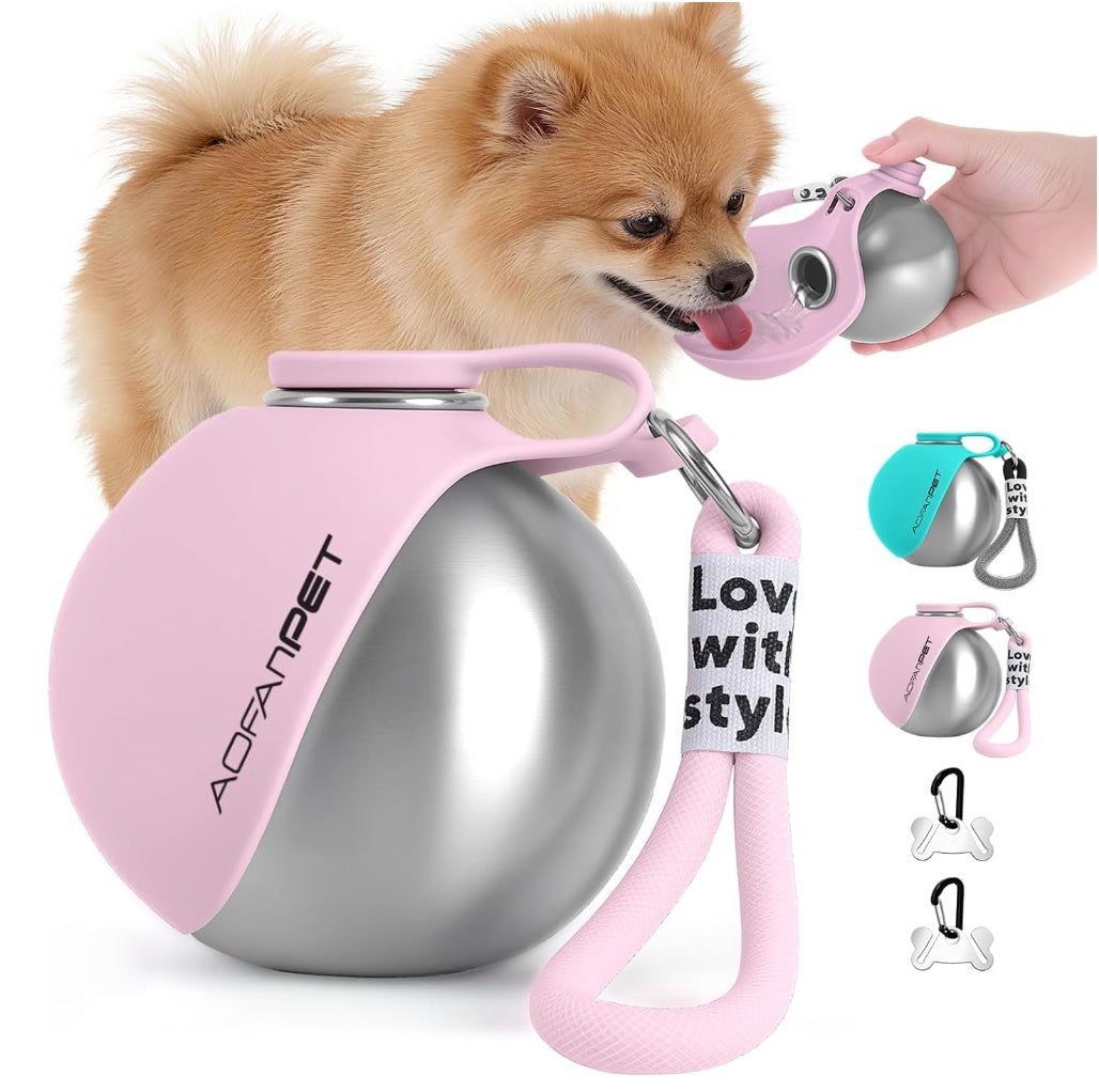 Stainless Steel Travel Water Bottle for Puppies & Small Dogs