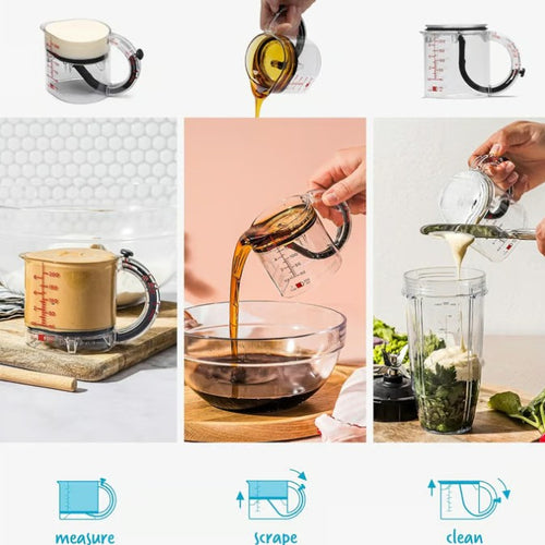 4-In-1 Adjustable Measuring Cup for Baking/Cooking