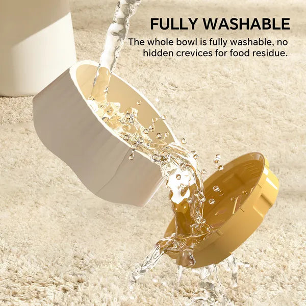 2-in-1 Dual Mode Large Plastic Cat Slow Feeder Bowl, Switchable Fast&Slow Feed