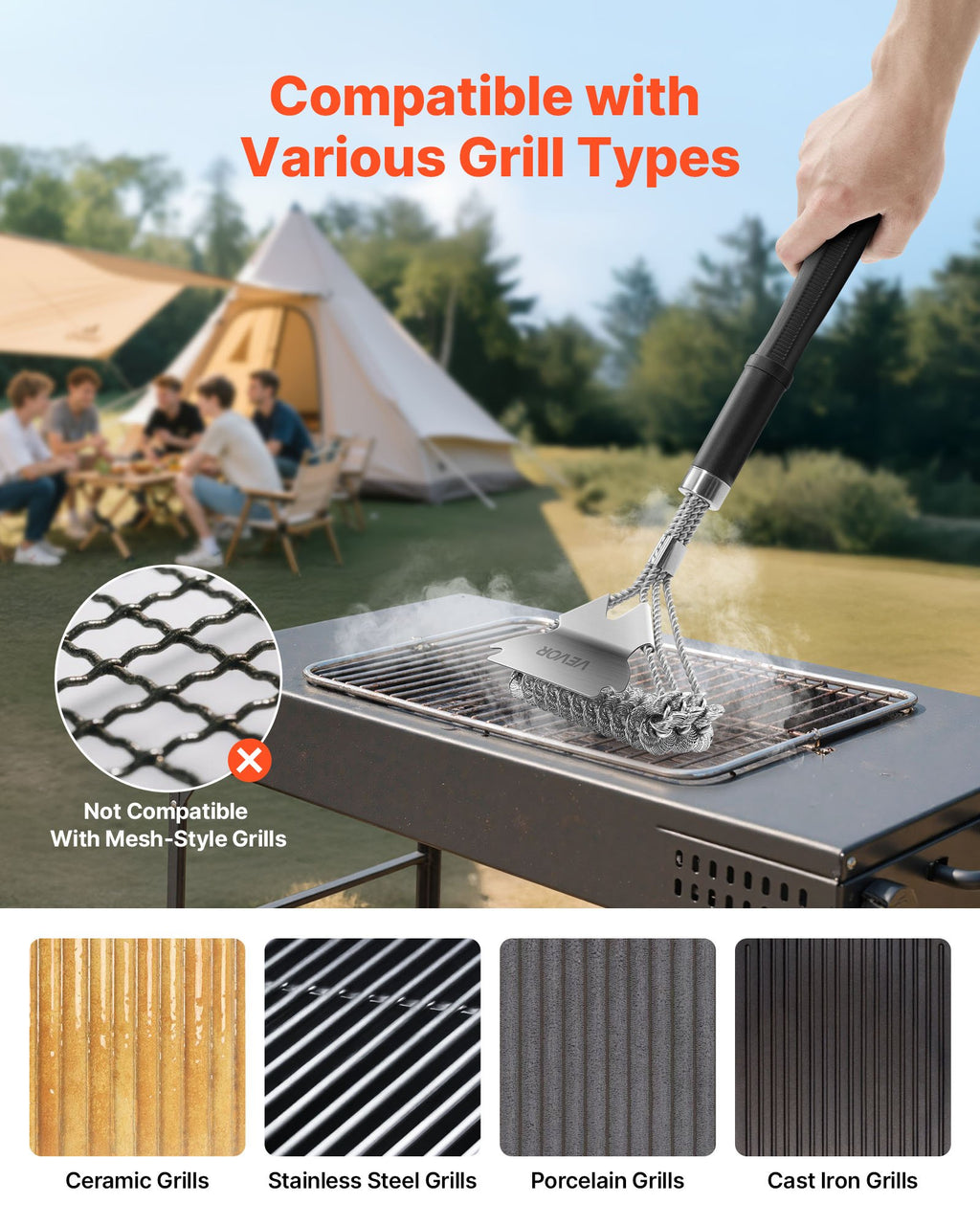 Bristle free-Scrub Grill Brush