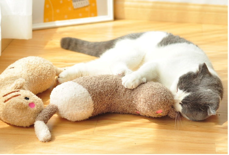 Interactive Pillow-Shaped Cat Play Stick