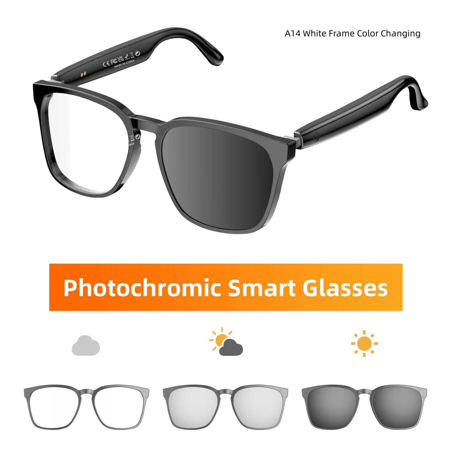 Real-Time Translation Glasses: Bluetooth 5.3 w/ Photochromic Lenses | 50+ Languages