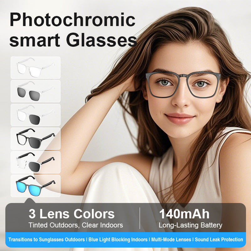 Real-Time Translation Glasses: Bluetooth 5.3 w/ Photochromic Lenses | 50+ Languages