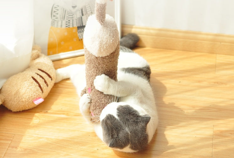 Interactive Pillow-Shaped Cat Play Stick