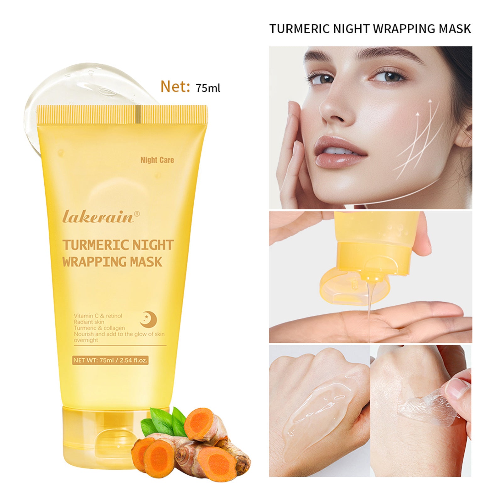 Lakerain Collagen Evening Mask Nourishing Moisturizing