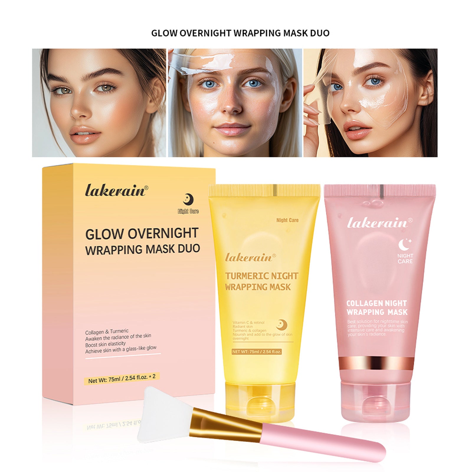 Lakerain Collagen Evening Mask Nourishing Moisturizing