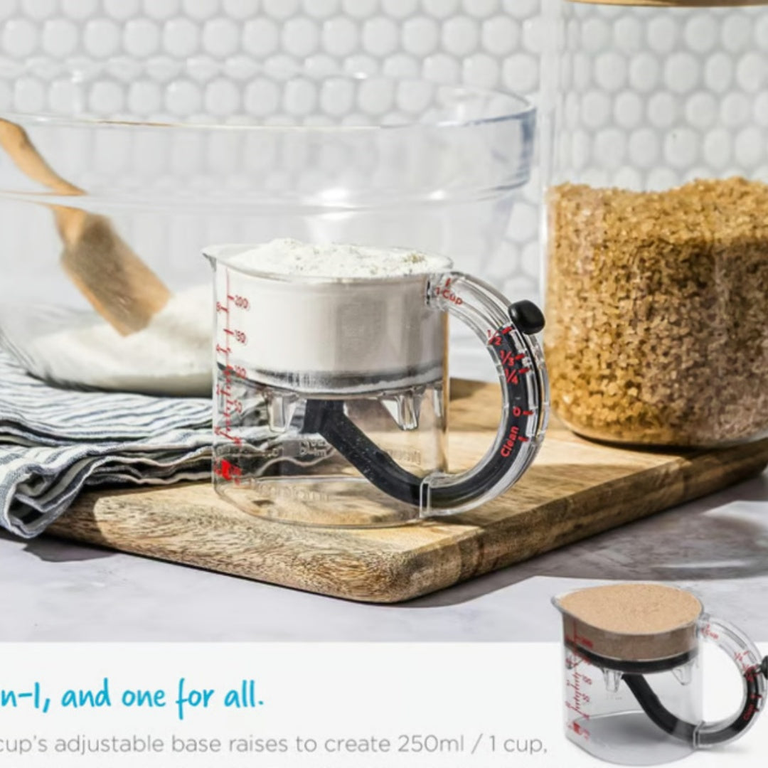 4-In-1 Adjustable Measuring Cup for Baking/Cooking