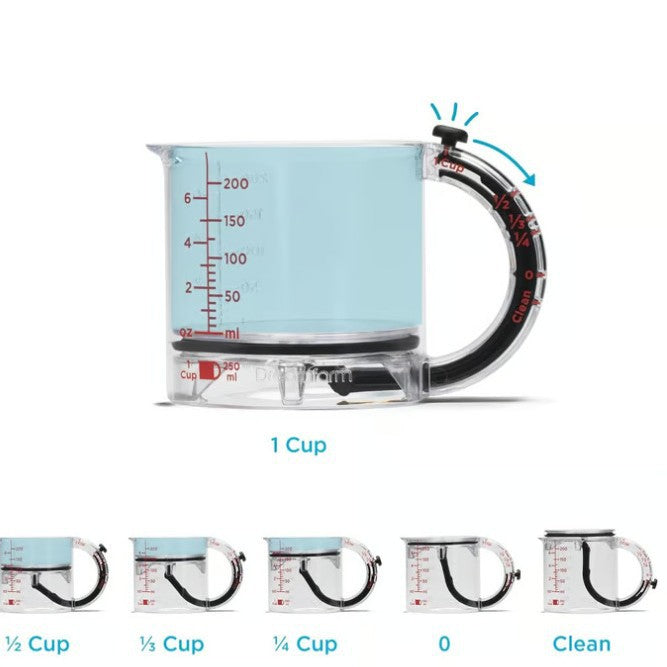 4-In-1 Adjustable Measuring Cup for Baking/Cooking