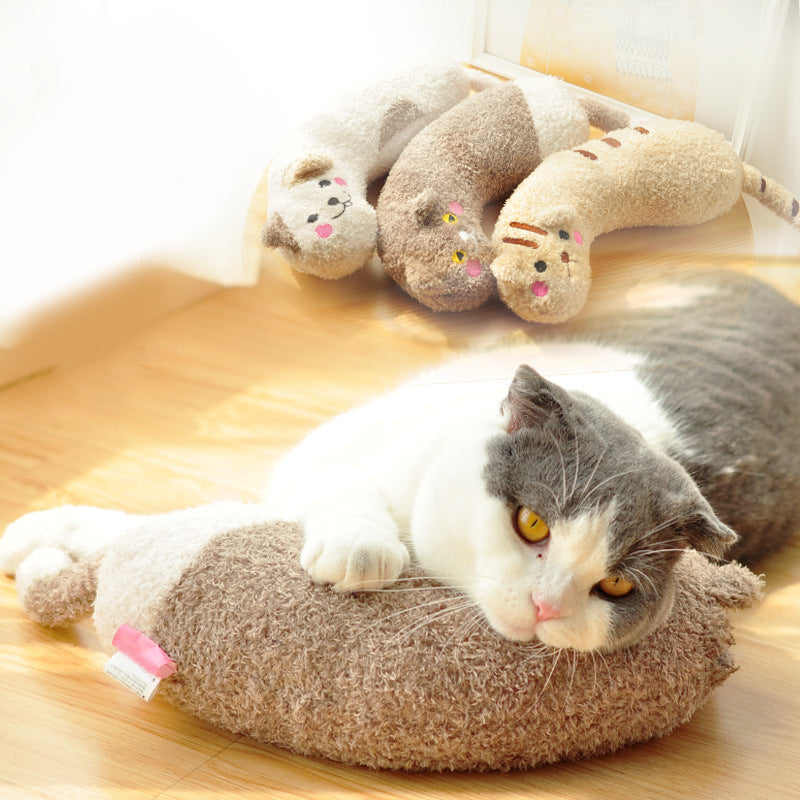 Interactive Pillow-Shaped Cat Play Stick